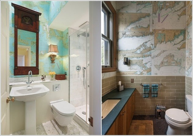 Trang trí phòng tắm đẹp với những họa tiết trên tường - 10