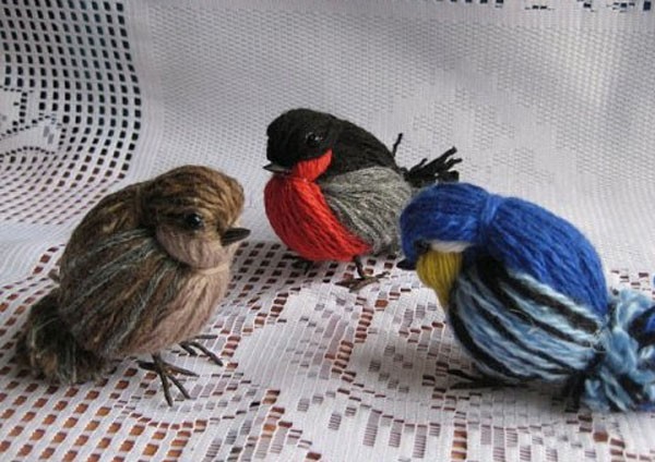 Học cách làm đồ chơi handmade hình chim sẻ từ len cực yêu9