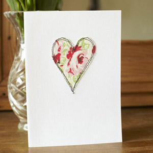 Embroidered heart card how to make a Mother's Day card great gift ideas allaboutyou.com