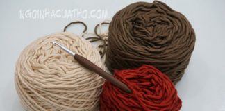 Cách móc mũ len cho bé hình con cáo trùm ấm cả tai1