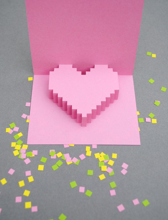 Cách làm thiệp 3D trái tim tặng nửa kia ngày Valentine - 6