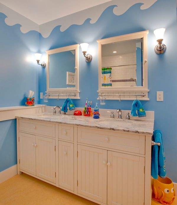 Trang trí phòng tắm đầy màu sắc vui nhộn cho bé 5