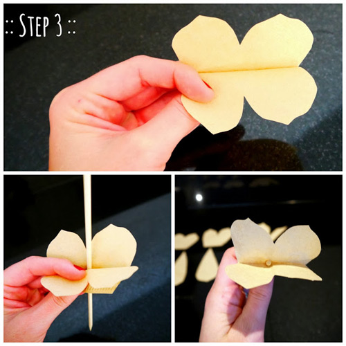 Cách làm hoa giấy nhiều cánh để bàn làm việc thêm xinh - 5
