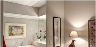 Trang trí phòng tắm đẹp với những họa tiết trên tường - 1