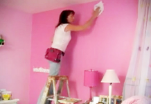 Khéo tay vẽ lên tường phòng con