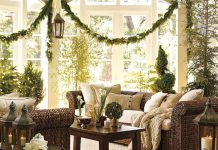 trang trí phòng khách giáng sinh