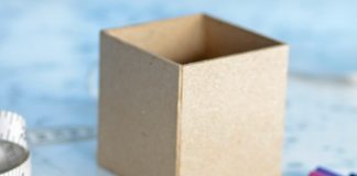 DIY colored pencil favor boxes