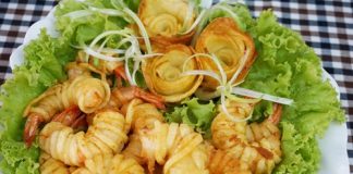 cách làm tôm cuộn khoai tây