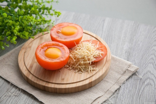 Trứng nướng cà chua độc đáo - 2
