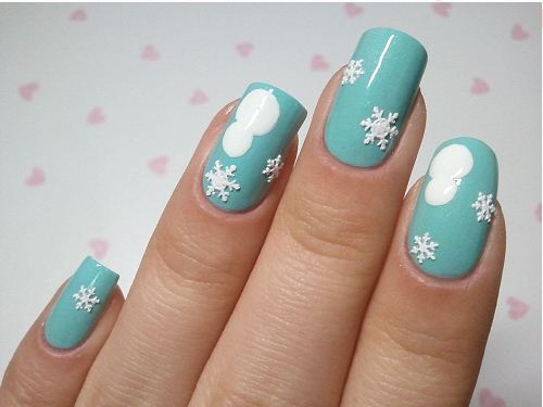 Hướng dẫn vẽ nail người tuyết đón Giáng Sinh - 7