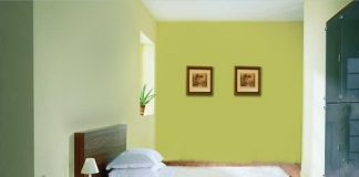 Trang trí phòng ngủ với tường màu xanh lá - Archi