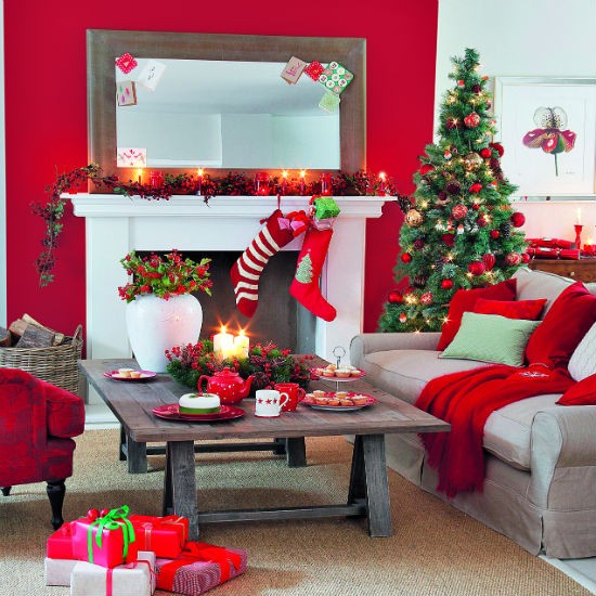 10 ý tưởng trang trí phòng khách trong mùa Giáng Sinh - 4