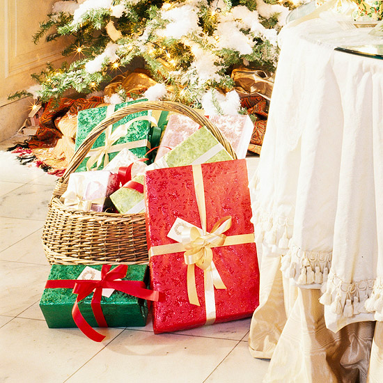 Christmas Basket with Gifts