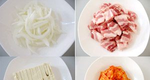 Hướng dẫn làm món canh kim chi đậu phụ - 1