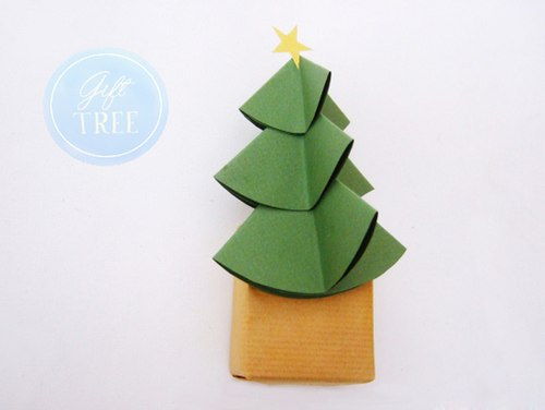 Khéo tay tạo cây thông Noel trang trí trên hộp quà - 7