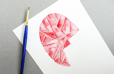 Cách vẽ thiệp màu nước xinh với phong cách Geometric - 4