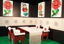 Ngắm mẫu bàn ăn cực độc đáo với họa tiết thêu chữ thập 1