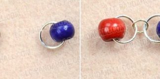 Cách làm vòng tay cầu vồng cực đơn giản từ hạt gỗ  - 1