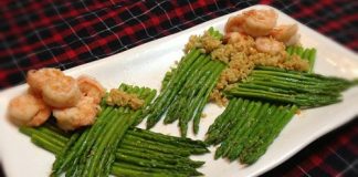 măng tây xào tôm