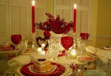 Trang trí bàn ăn lãng mạn trong ánh nến ngày Valentine - 1