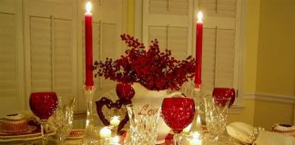 Trang trí bàn ăn lãng mạn trong ánh nến ngày Valentine - 1