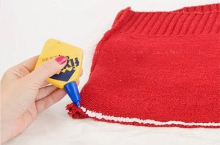 Tự tạo chân váy đỏ điệu đà cho Giáng sinh từ áo len - 3