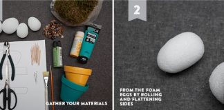 Cách làm cây hoa xương rồng bằng giấy nhún cực đẹp 0