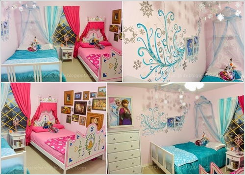 Cách trang trí phòng ngủ cho bé gái phong cách Frozen - 2