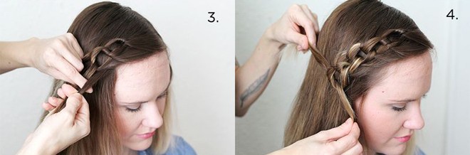Cách tết tóc đơn giản kiểu dây chuyền xinh như tiểu thư