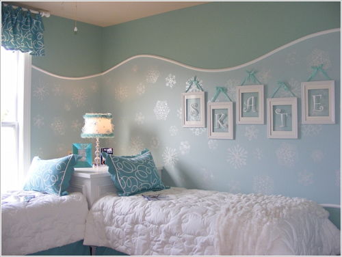 Cách trang trí phòng ngủ cho bé gái phong cách Frozen - 6