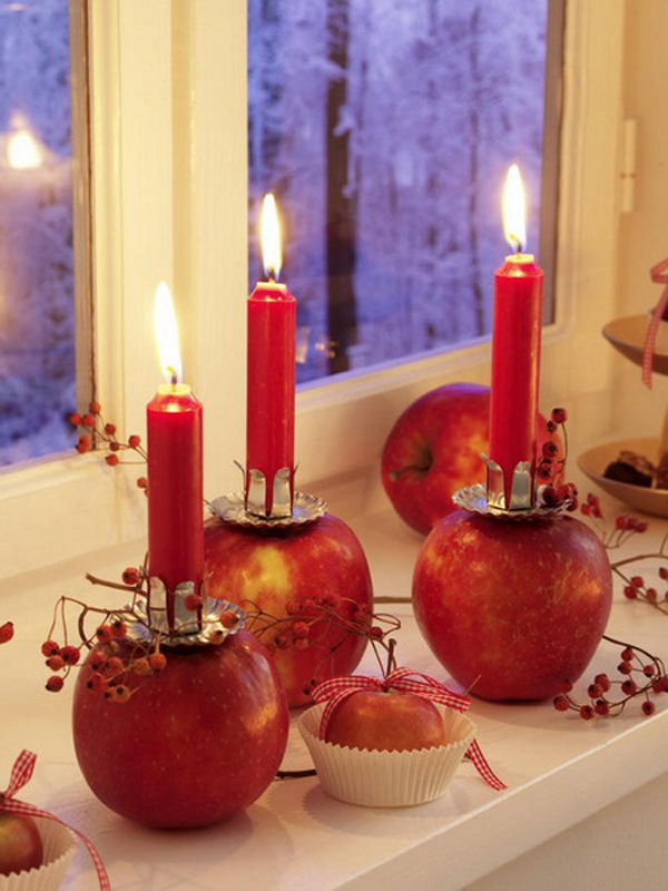 Làm đẹp nhà với những trái táo đỏ