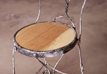 decor vườn bằng ghế