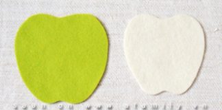 Hướng dẫn tự làm lót ly cốc hình trái táo xinh xắn  - 1