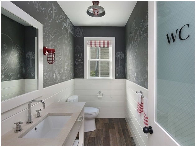 Trang trí phòng tắm đẹp với những họa tiết trên tường - 9