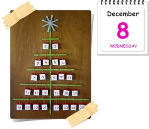 Gợi ý bạn cách làm lịch treo tường hình cây thông Noel - 11