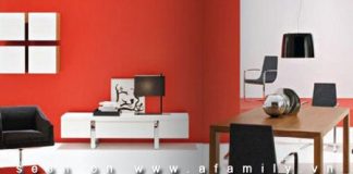 Bí quyết phối màu đỏ và trắng cho nhà đẹp - 1