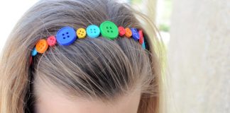 Tự làm băng đô bắt mắt với những chiếc cúc màu 6