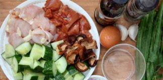 Món xào mới từ dưa chuột và thịt gà - 1