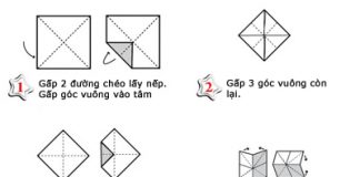 Gấp giấy origami làm tranh trái tim nổi bật 1