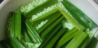 Cách nấu xôi dừa lá dứa dẻo thơm đón Tết -5