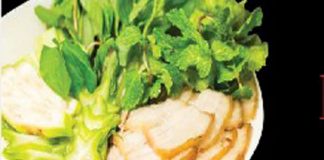 Thịt ngâm nước mắm cuốn bánh tráng 1