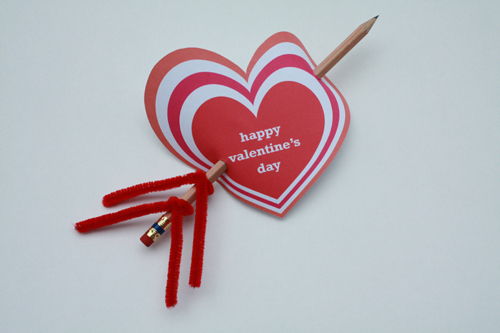 Cách làm thiệp trái tim mũi tên thần Cupid cho Valentine - 9