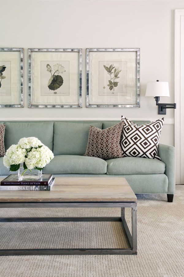 Những biến hóa nội thất phong cách với sofa màu ngọc lam 2