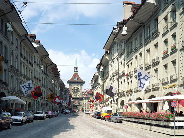 Con đường xinh xắn ở thủ đô Bern.