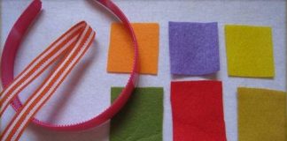 Cách làm băng đô hoa từ vải nỉ tặng em gái dịp 20/10