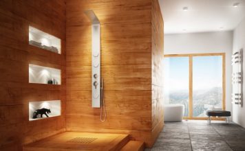 Modern bathroom with natural elements