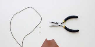Làm dây chuyền handmade đơn giản từ những mảnh da vụn - 1
