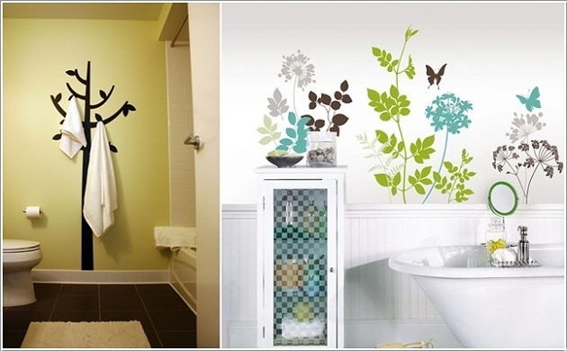 Trang trí phòng tắm đẹp với những họa tiết trên tường - 4