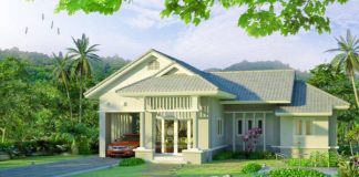 Biệt thự nhà vườn 1 tầng cho gia đình 3 thế hệ  - 1