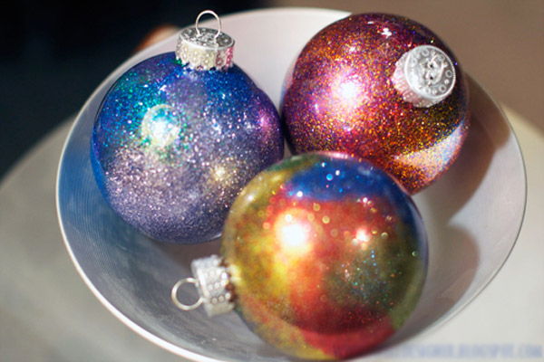 Tự làm quả cầu lấp lánh ngân hà trang trí Giáng sinh - 5